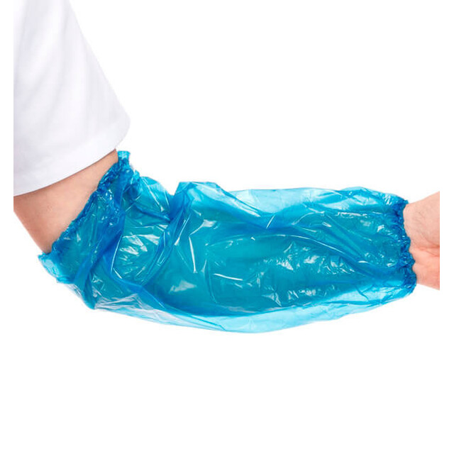 ▷ Manguitos Desechables Impermeables Protectores PE Azul Talla Única | EnvasesAlimentarios.es