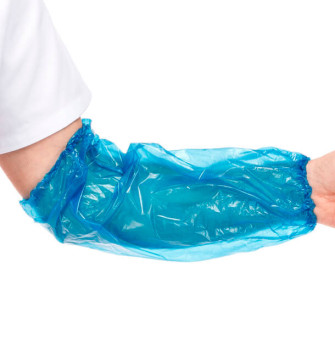 Manguitos Desechables Impermeables Protectores PE Azul Talla Única