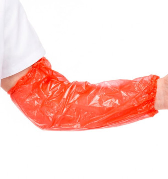 ▷ Manguitos Desechables Impermeables Protectores PE Rojo Talla Única | EnvasesAlimentarios.es