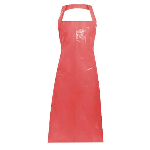 ▷ Delantal Desechable Rojo G-80 75x120cm | EnvasesAlimentarios.es