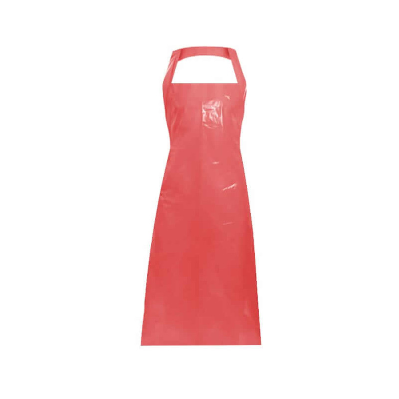 ▷ Delantal Desechable Rojo G-80 75x120cm | EnvasesAlimentarios.es