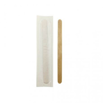 ▷ Agitador de Madera Enfundado Individual 90mm | EnvasesAlimentarios.es