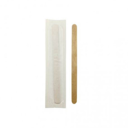 ▷ Agitador de Madera Enfundado Individual 90mm | EnvasesAlimentarios.es