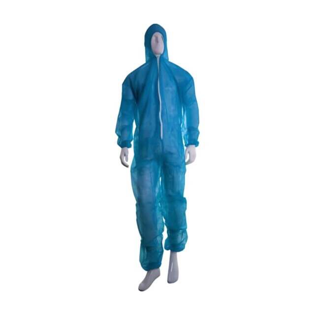 ▷ Mono Azul Desechable con Capucha TST Polipropileno XL | EnvasesAlimentarios.es