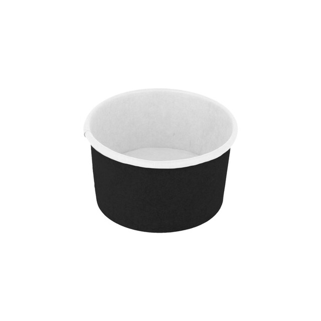 ▷ Tarrina Helado Cartón Negro 90ml | EnvasesAlimentarios.es