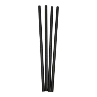 ▷ Pajitas de Papel Rectas Negra 8x230mm | EnvasesAlimentarios.es