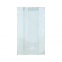 ▷ Bolsa Papel Blanca Bollería Mediana 14+6x29cm | Envases Alimentarios