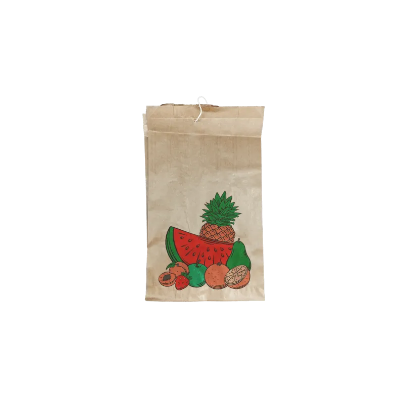 ▷ Bolsa de Papel para Fruta Antihumedad con Cordel 20+9x32cm | Comprar en EnvasesAlimentarios.es