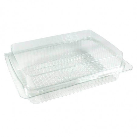▷ Envase Traitipack X0,9H65 Cuadrado Tapa Bisagra Hermético rPET 170x65mm | EnvasesAlimentarios.es