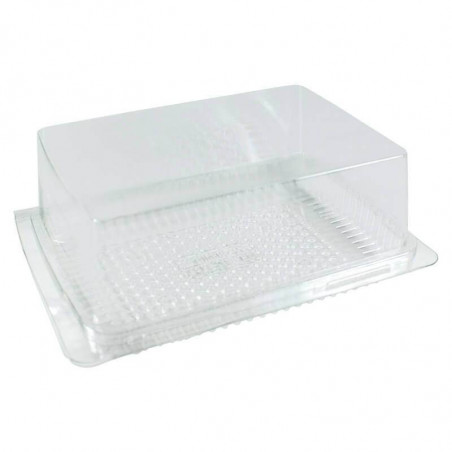 ▷ Envase Traitipack X0,7H50P Cuadrado Tapa Bisagra Hermético rPET 150x50mm| EnvasesAlimentarios.es
