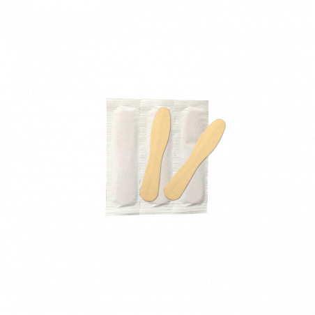 ▷ Cucharilla Madera Enfundada para Helado 75mm | EnvasesAlimentarios.es