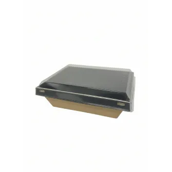 ▷ Envase Luxifood BC850CAR109PP Cartón Natural Interior Negro 180x140x53mm | EnvasesAlimentarios.es