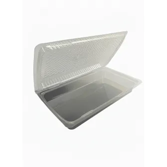 ▷ Envase Traitipack X10,2H40P Rectangular Tapa Bisagra Hermético rPET 200x100x40mm | EnvasesAlimentarios.es