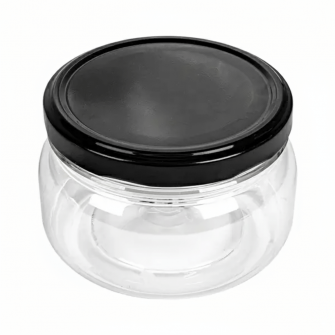 ▷ Tarro con Tapa Transparente PET 250cc Diámetro 100mm Altura 65mm 154 Unidades | EnvasesAlimentarios.es
