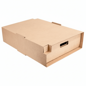 ▷ Bandejas Catering Kraft Grande + Funda 455x340x115mm | Envases Alimentarios