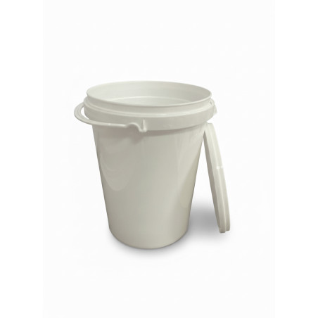 ▷ Envase Redondo PP Blanco con Tapa Blanca Cierre Hermético AF-101 1000ml