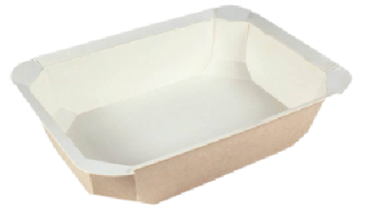 ▷ Bandeja Termosellable Food K CL750CAR040FT de Cartón Microondable 750ml | EnvasesAlimentarios.es