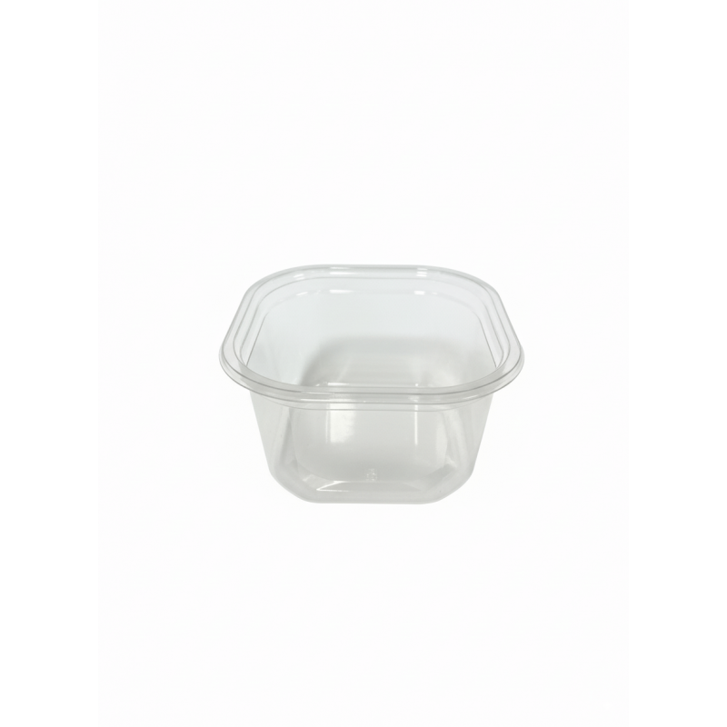 ▷ Tarrina Cuadrada rPET 90x90x53mm 250ml | EnvasesAlimentarios.es