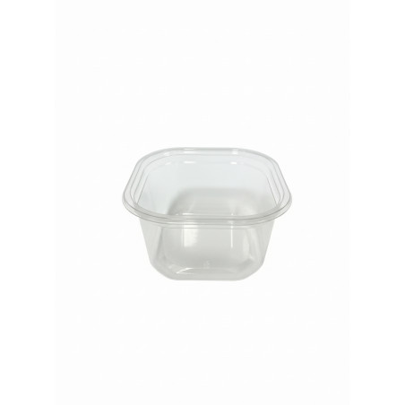 ▷ Tarrina Cuadrada rPET 90x90x53mm 250ml | EnvasesAlimentarios.es