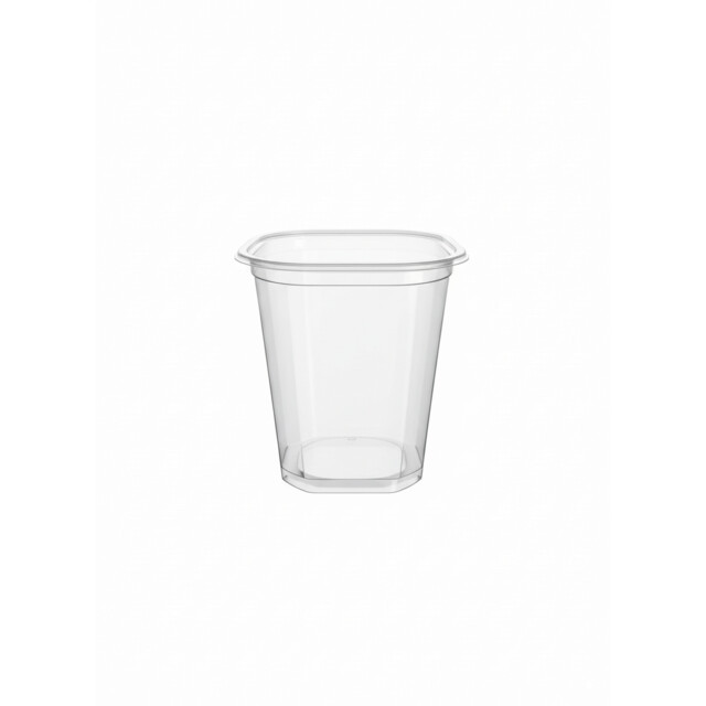 ▷ Tarrina Cuadrada rPET 90x90x105mm 500ml | EnvasesAlimentarios.es
