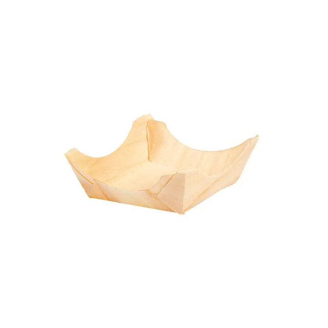 ▷ Barquillas de Hojuela de Álamo 40x40x15mm Natural Madera | EnvasesAlimentarios.es