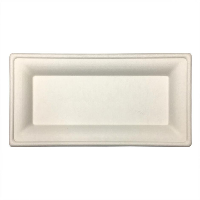 ▷ Plato Caña Azúcar Rectangular 260x130x15mm | EnvasesAlimentarios.es
