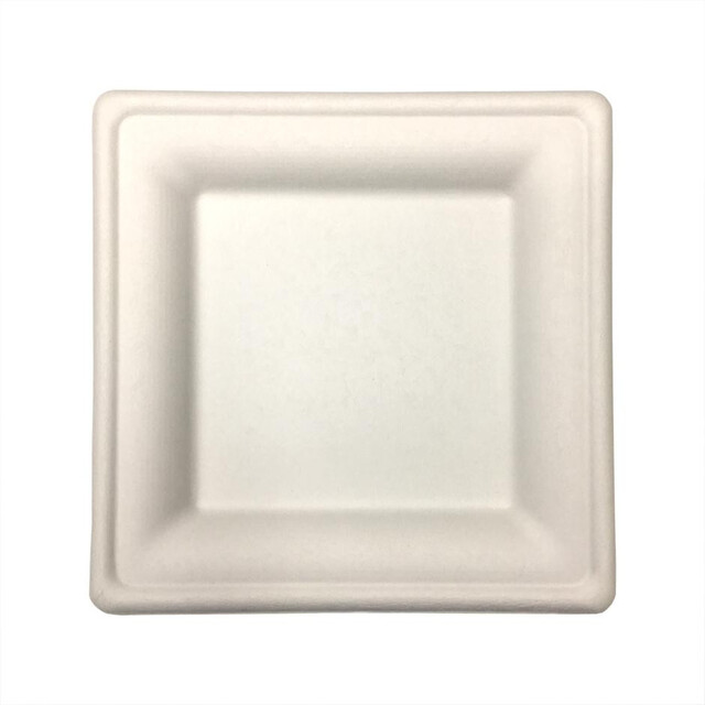 ▷ Plato Caña Azúcar Cuadrado 160x160x15mm | EnvasesAlimentarios.es