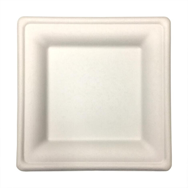 ▷ Plato Caña Azúcar Cuadrado 200x200x15mm | EnvasesAlimentarios.es