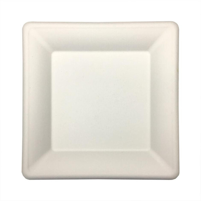 ▷ Plato Caña Azúcar Cuadrado 262x262x19mm | EnvasesAlimentarios.es